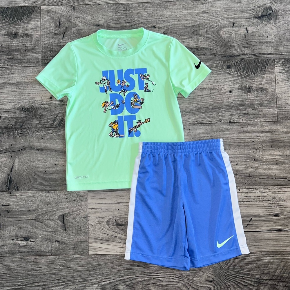 Boys Nike Dri-Fit T-Shirt and Shorts Set